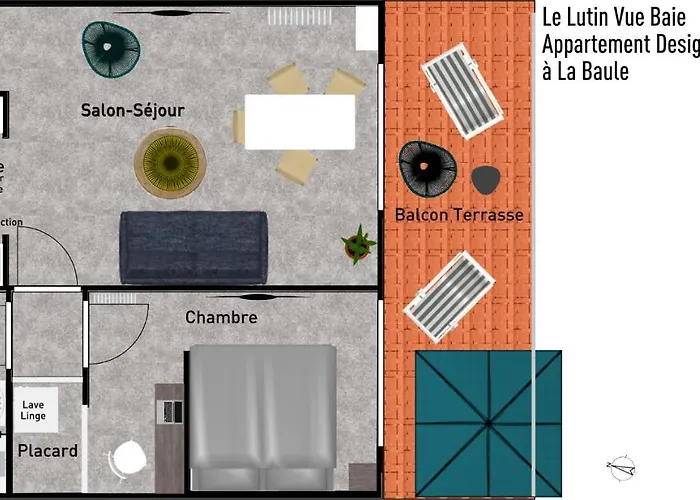 公寓 Lutin Vue Baie - T2 Design Et Connecte La Baule
